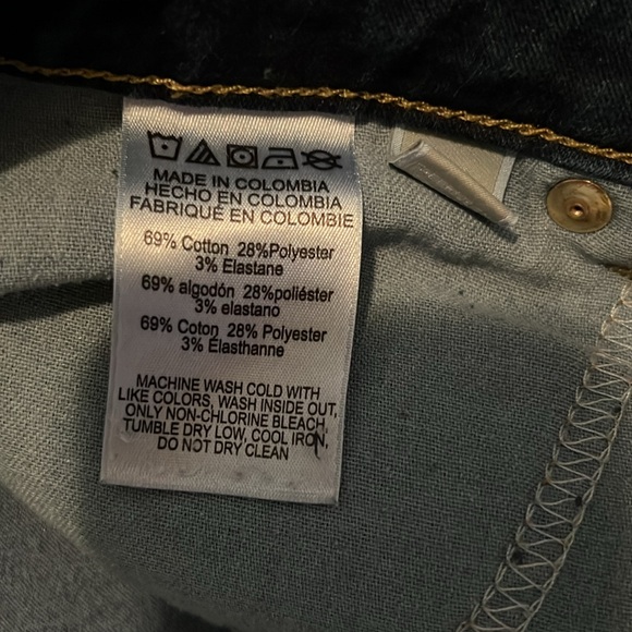 14P Michael Kors Dark Denim Jeans 14 Petite Izzy Skinny Mid Rise - Picture 4 of 5